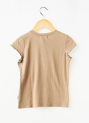 Tricou croială cambrată mâneci scurte maro JEAN BOURGET fată