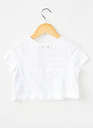 Tricou elasticitate mâneci scurte alb IKKS fată