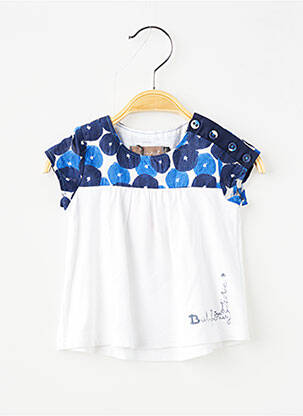 Top croială dreaptă mâneci scurte albastru JEAN BOURGET fille
