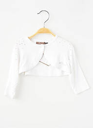 Bolero guler rotund alb JEAN BOURGET fille