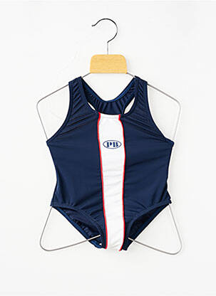 Costum de baie dintr-o singură piesă albastru PETIT BATEAU fată
