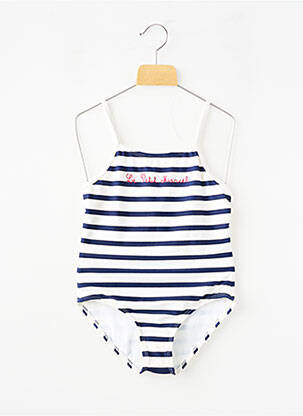 Costum de baie dintr-o singură piesă elasticitate albastru LE PETIT MARCEL fată