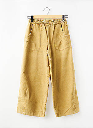 Pantalon larg talie elastică maro LILITH copil