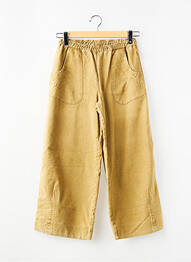 Pantalon larg talie elastică maro LILITH copil