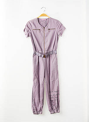Salopetă-pantalon guler rotund violet LA FEE MARABOUTEE fată