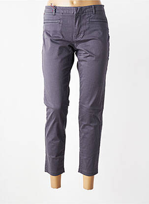Pantalon chino țesătură poplin mărime normală gri TOMMY HILFIGER femeie