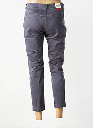 Pantalon chino țesătură poplin mărime normală gri TOMMY HILFIGER femeie