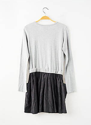 Rochie midi guler rotund mâneci lungi gri SORRY 4 THE MESS fată