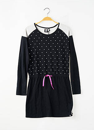 Rochie midi guler rotund mâneci lungi negru SORRY 4 THE MESS fată