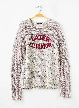 Pulover broderie mâneci lungi gri SCOTCH & SODA băiat