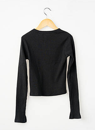 Top croială cambrată mâneci lungi negru GARCIA fată