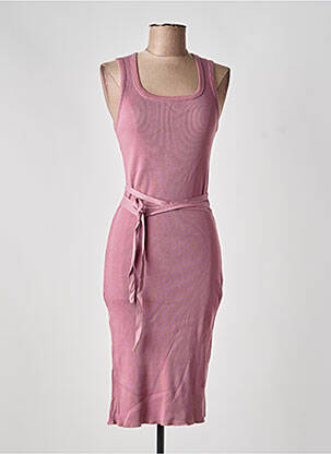 Rochie midi fără mâneci fără mâneci roz PETIT BATEAU femeie