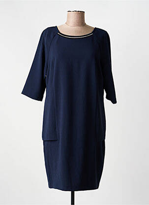 Rochie midi mâneci 3/4 mâneci 3/4 albastru I.CODE (By IKKS) femeie