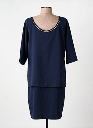 Rochie midi mâneci 3/4 mâneci 3/4 albastru I.CODE (By IKKS) femeie