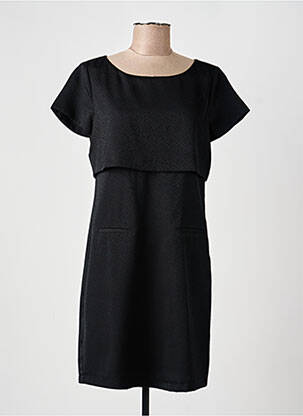 Rochie scurtă mâneci scurte mâneci scurte negru I.CODE (By IKKS) femeie