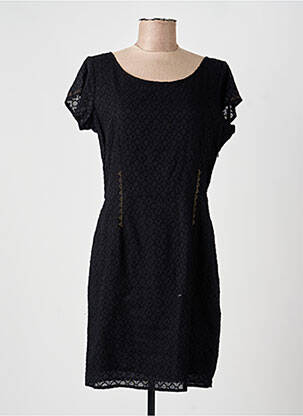 Rochie midi mâneci scurte mâneci scurte negru I.CODE (By IKKS) femeie