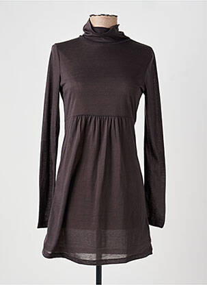 Rochie scurtă mâneci lungi mâneci lungi maro DDP femeie