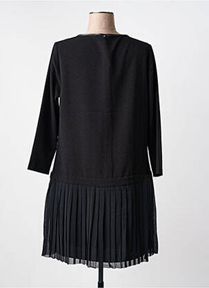 Rochie midi țesătură crep mâneci lungi negru I.CODE (By IKKS) femeie
