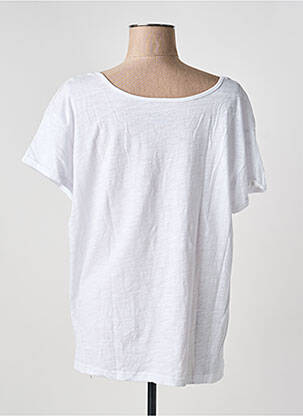 Tricou serigrafie flockată mâneci scurte alb LCOUTURE femeie