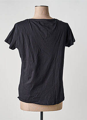 Tricou serigrafie flockată mâneci scurte negru I.CODE (By IKKS) femeie