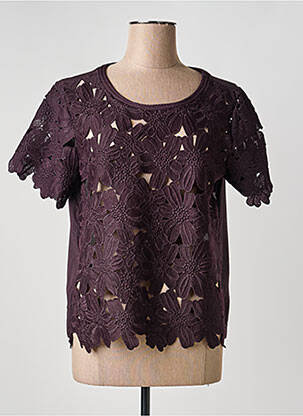 Top mâneci scurte mâneci scurte violet I.CODE (By IKKS) femeie