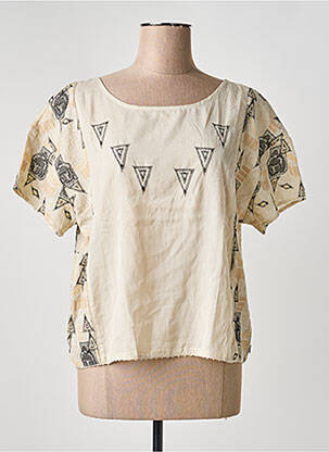 Top mâneci scurte mâneci scurte bej MAISON SCOTCH femeie