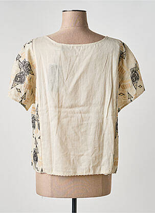Top mâneci scurte mâneci scurte bej MAISON SCOTCH femeie
