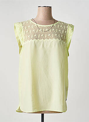 Top țesătură crep mâneci scurte galben MAISON SCOTCH femeie