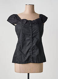 Top elasticitate mâneci scurte negru ELIANE ET LENA femme