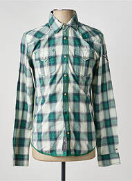 Cămașă cu mâneci lungi imprimeu carouri verde TOMMY HILFIGER homme