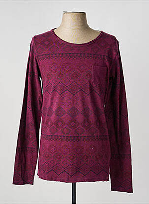 Tricou croială cambrată mâneci lungi violet DSTREZZED bărbat