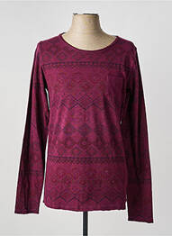 Tricou croială cambrată mâneci lungi violet DSTREZZED homme