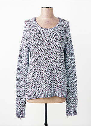 Pulover țesătură melanj mâneci lungi albastru MAISON SCOTCH femeie
