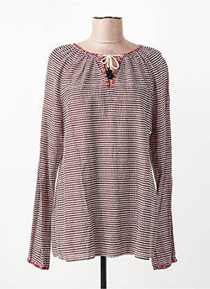 Tunică mâneci lungi guler rotund maro MAISON SCOTCH femeie