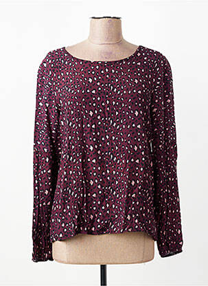 Bluză țesătură poplin mâneci lungi violet PAKO LITTO femeie
