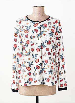 Cămașă imprimeu floral mâneci lungi alb I.CODE (By IKKS) femeie