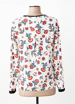 Cămașă imprimeu floral mâneci lungi alb I.CODE (By IKKS) femeie