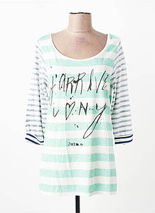 Tricou mâneci 3/4 mâneci 3/4 verde MAISON SCOTCH femeie