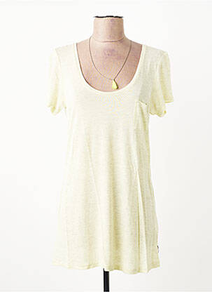 Tricou elasticitate mâneci scurte galben MAISON SCOTCH femme
