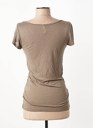 Tricou elasticitate mâneci scurte maro I.CODE (By IKKS) femeie
