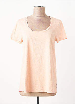 Tricou elasticitate mâneci scurte roz MAISON SCOTCH femme