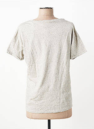 Tricou serigrafie mâneci scurte gri MAISON SCOTCH femme