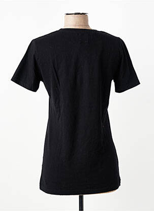 Tricou serigrafie flockată mâneci scurte negru AMERICAN EAGLE femeie
