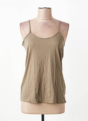 Top țesătură jersey bretele subțiri verde I.CODE (By IKKS) femeie