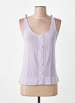 Top țesătură jersey bretele subțiri violet GESCOT femeie