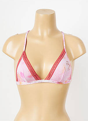 Sutien fără armatură top triunghiuri roz DDP femme