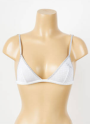 Sutien fără armatură top triunghiuri alb DDP femme
