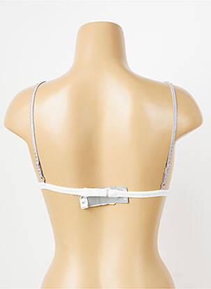 Sutien fără armatură top triunghiuri alb DDP femme