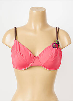Sutien de costum de baie elasticitate sutien balconet cu decolteu înalt roz PRINCESSE TAM-TAM femeie