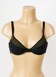 Sutien broderie sutien cupe întregi cu decolteu înalt negru DDP femme